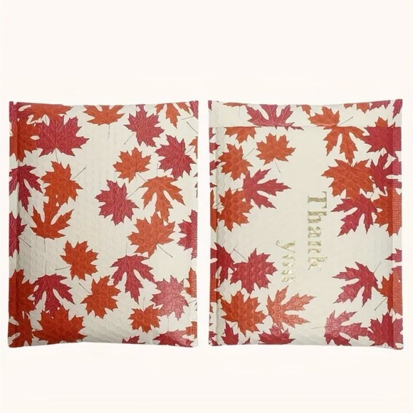 10 BUBBLE MAILERS&10 STICKERS FALL LEAVES Appx 10”x13” SELF-ADHESIVE 🍁FALL🍁 - Picture 5 of 9